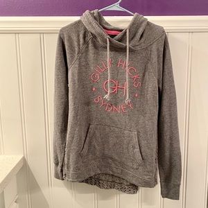 Gilly Hicks gray hoody hoodie sweatshirt Medium
